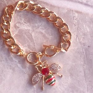 Bumble bee bracelet with Ruby